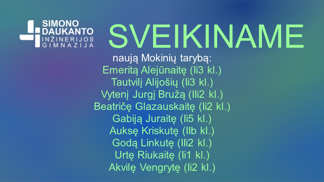 Sveikiname naują Mokinių tarybą!