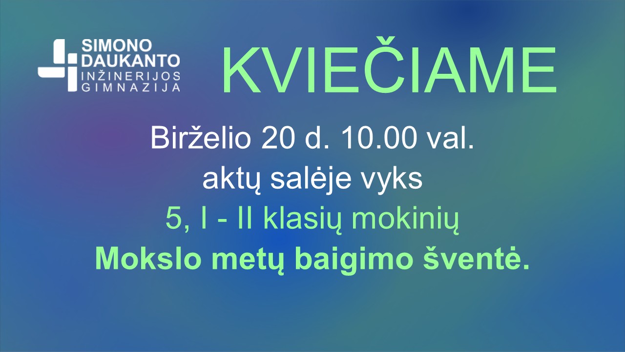 Kviečiame!
