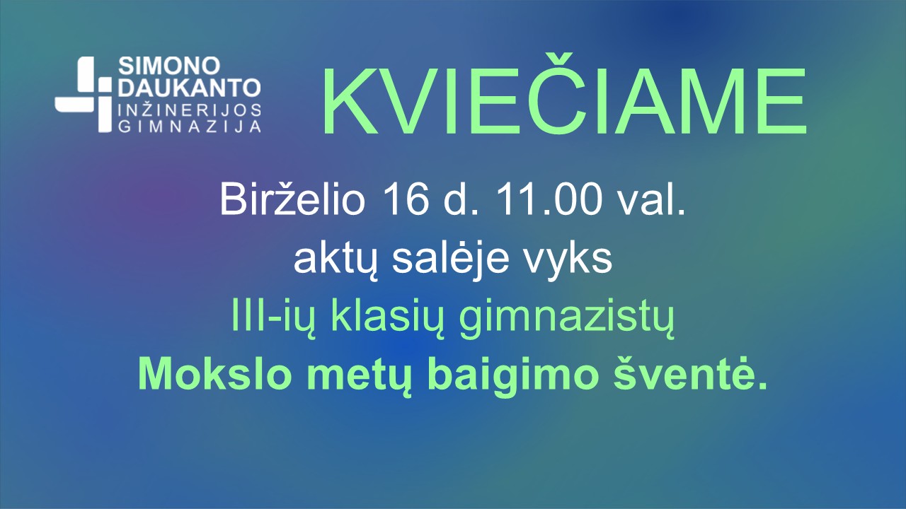 Kviečiame!