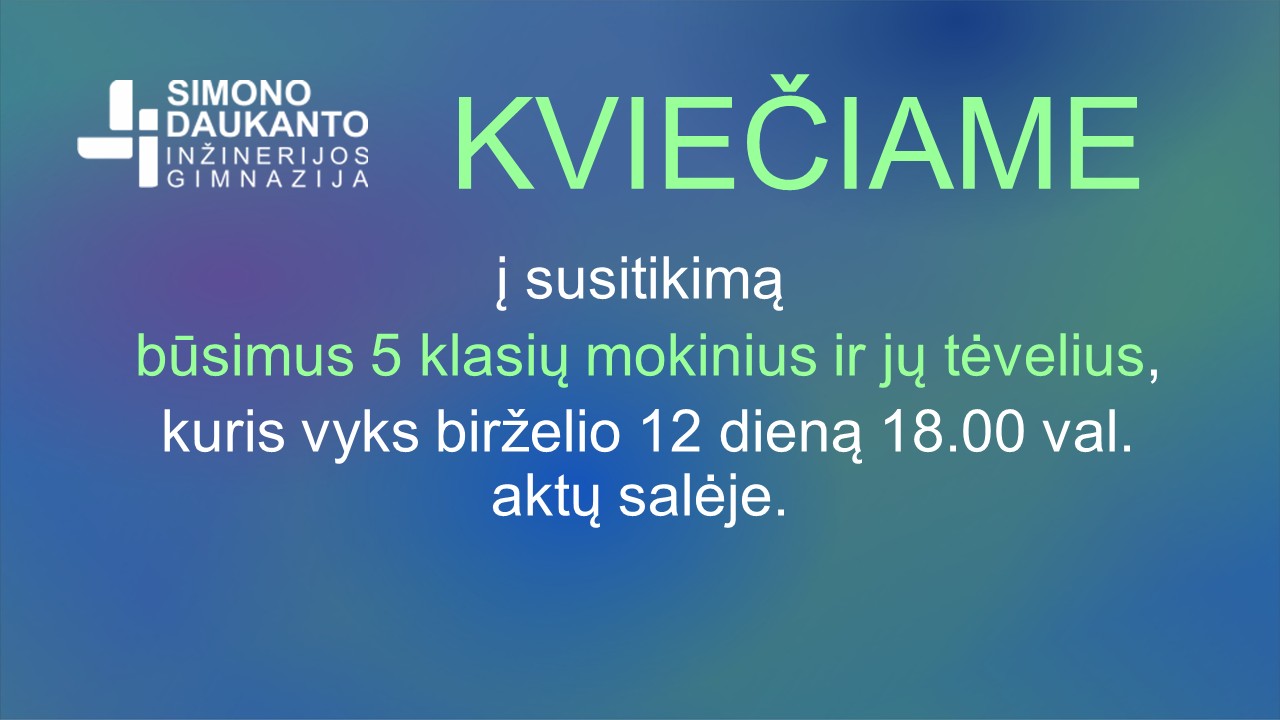 Kviečiame!