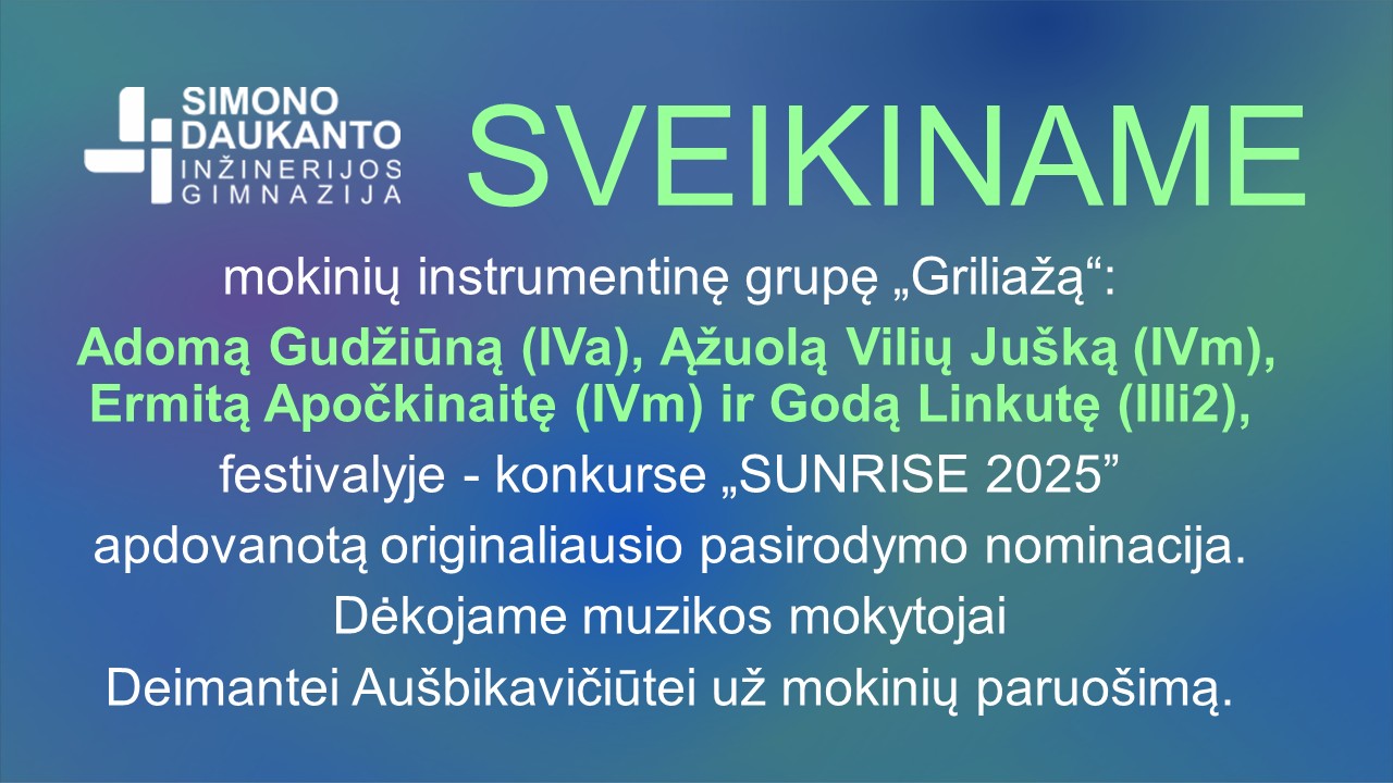 SVEIKINAME!