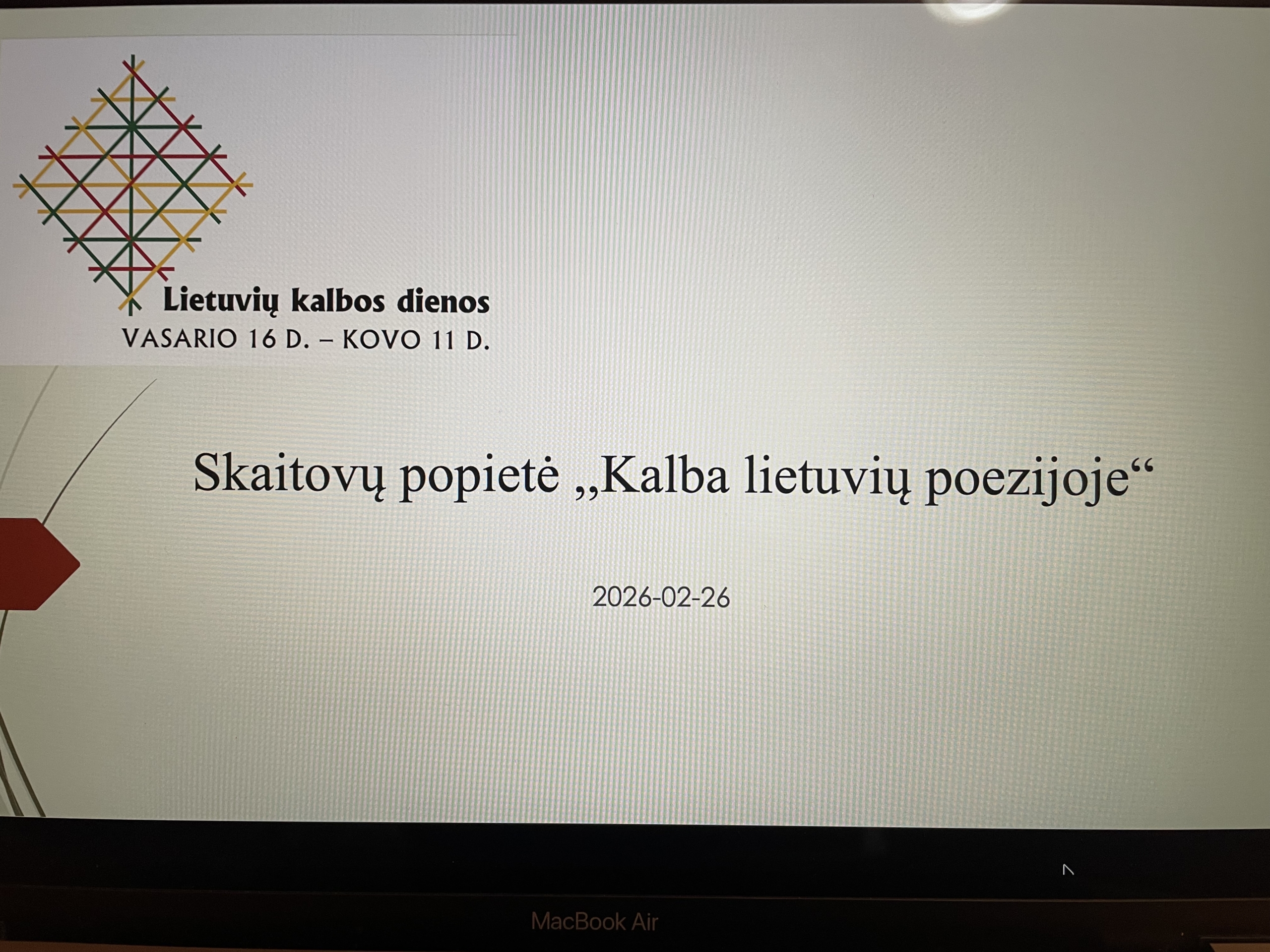 Skaitovų popietė ,,Kalba lietuvių poezijoje“