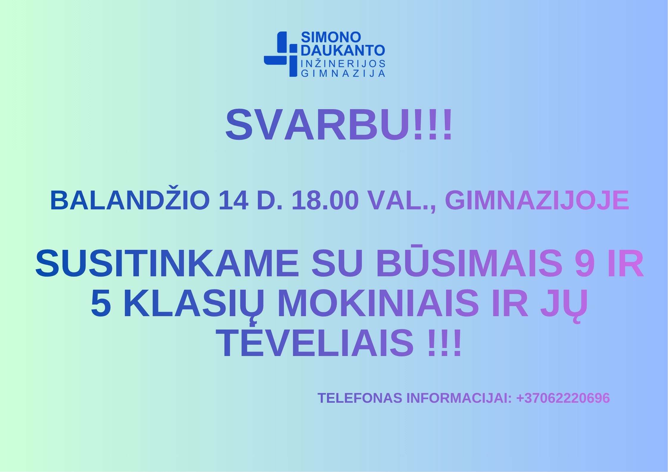 Kviečiame susitikti